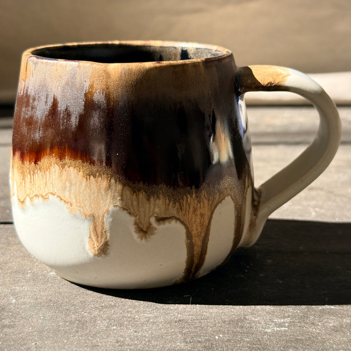 Handmade 16oz Stoneware Mug - Root Beer