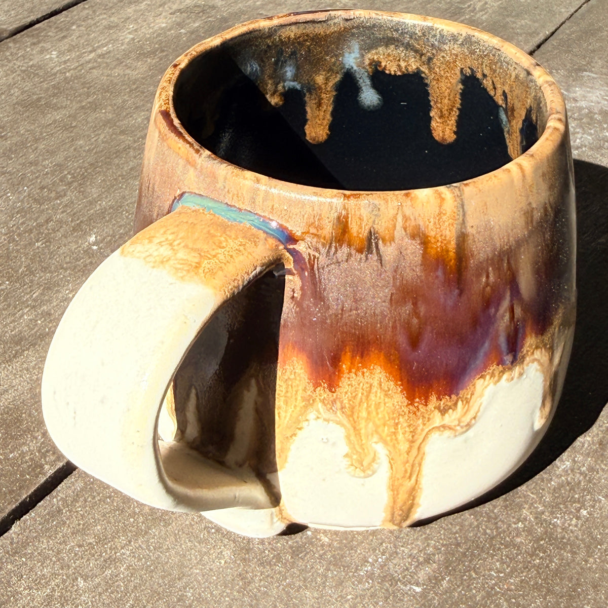 Handmade 16oz Stoneware Mug - Root Beer