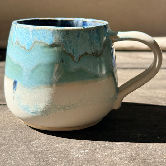 Handmade 16oz Stoneware Mug - Norse Blue