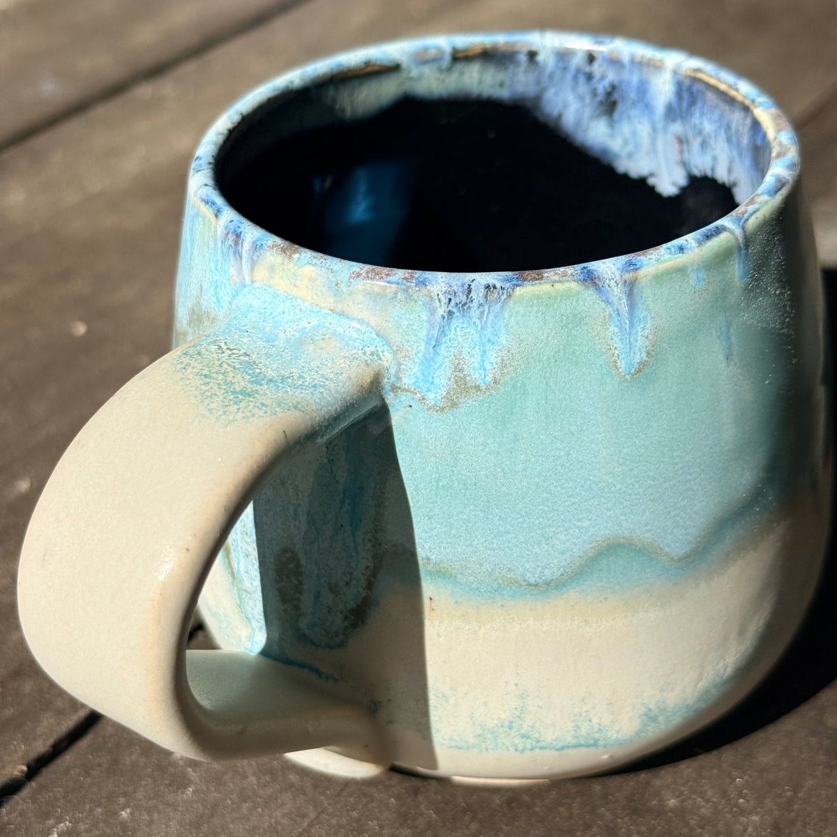 Handmade 16oz Stoneware Mug - Norse Blue