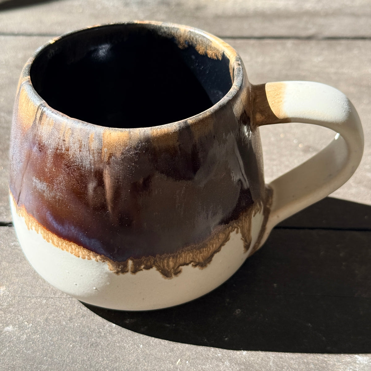 Handmade 16oz Stoneware Mug - Root Beer