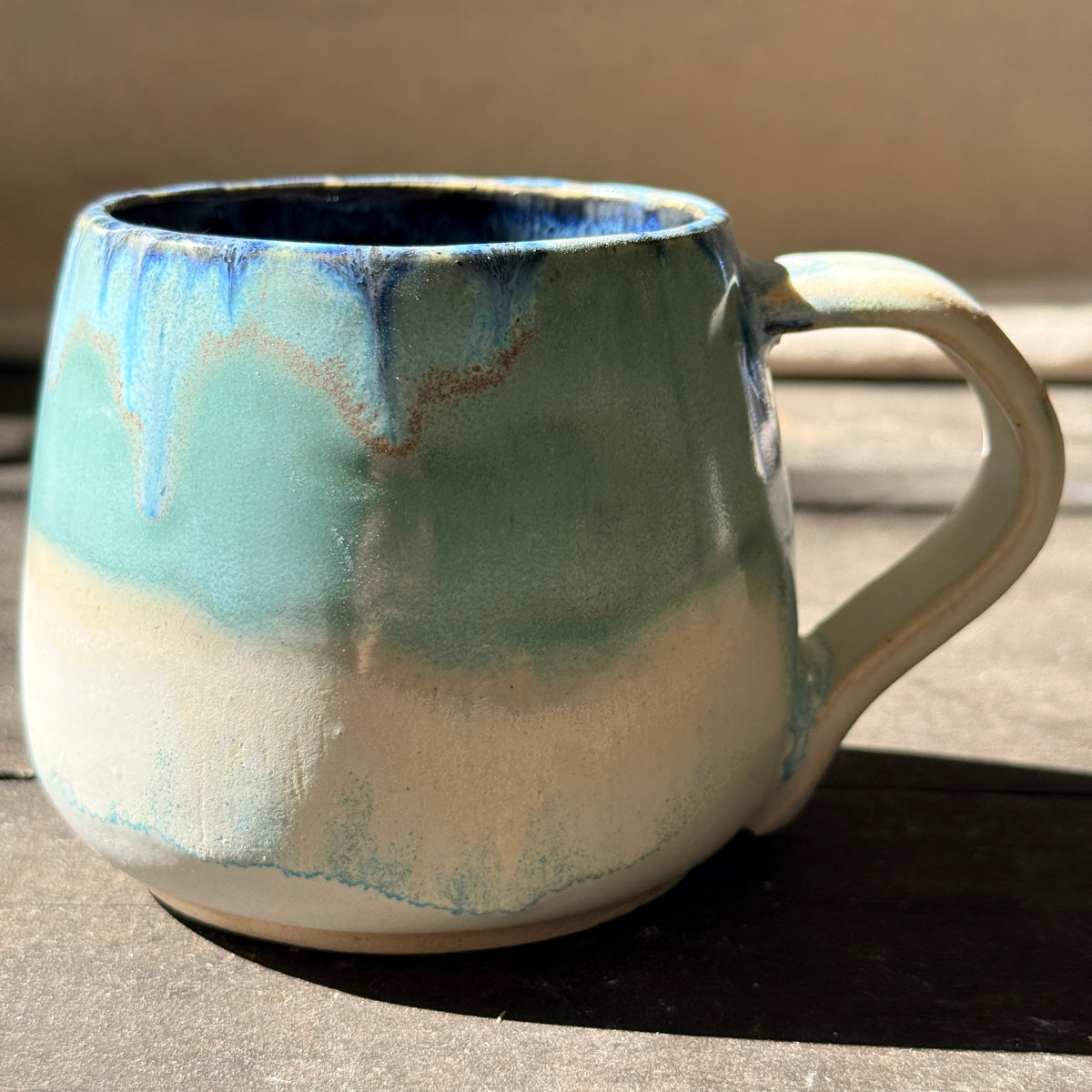 Handmade 16oz Stoneware Mug - Norse Blue