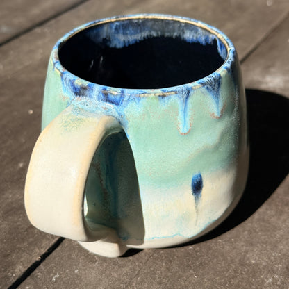 Handmade 16oz Stoneware Mug - Norse Blue