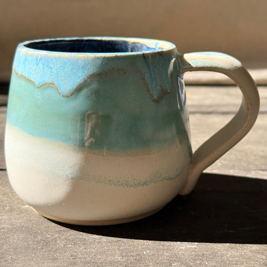 Handmade 16oz Stoneware Mug - Norse Blue