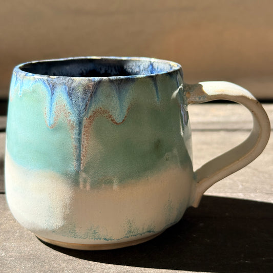 Handmade 16oz Stoneware Mug - Norse Blue