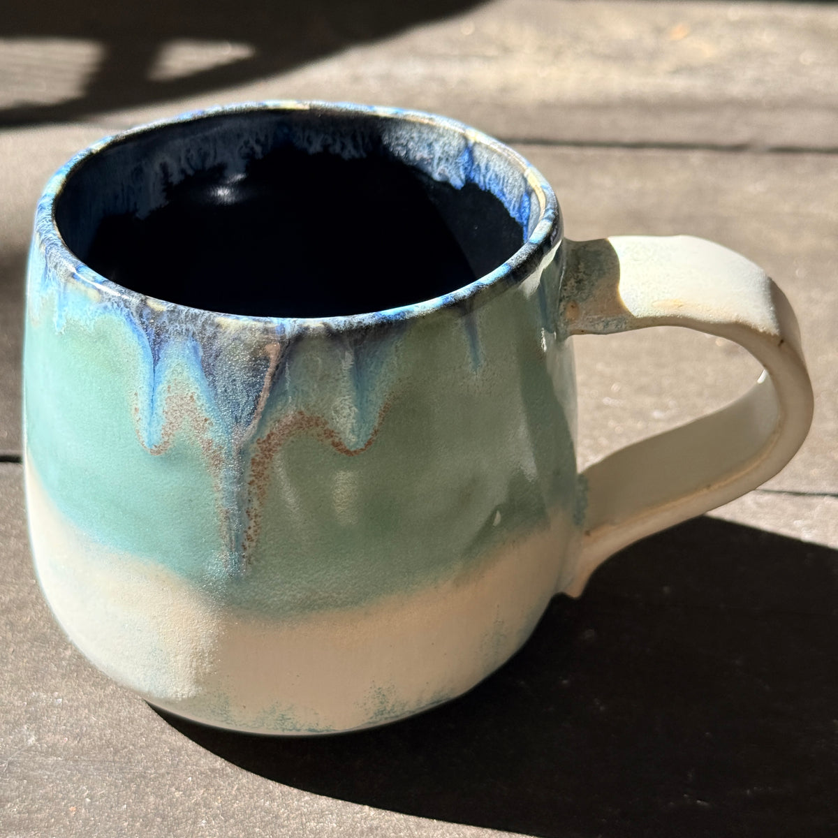 Handmade 16oz Stoneware Mug - Norse Blue