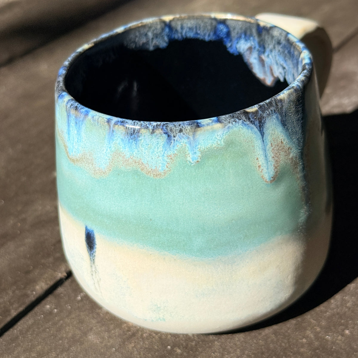 Handmade 16oz Stoneware Mug - Norse Blue