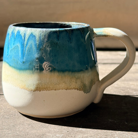 Handmade 16oz Stoneware Mug - Norse Blue