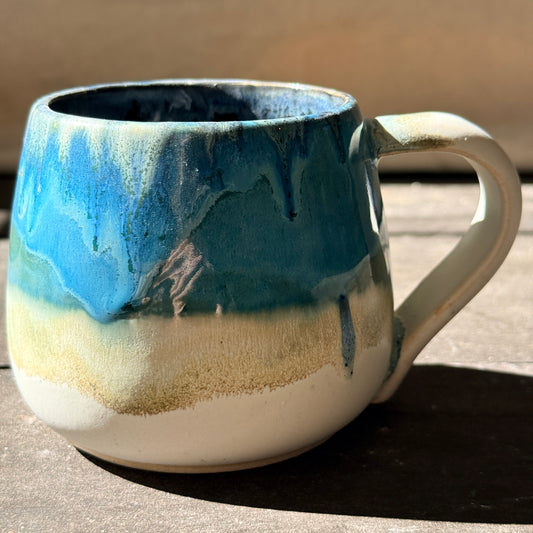 Handmade 16oz Stoneware Mug - Norse Blue