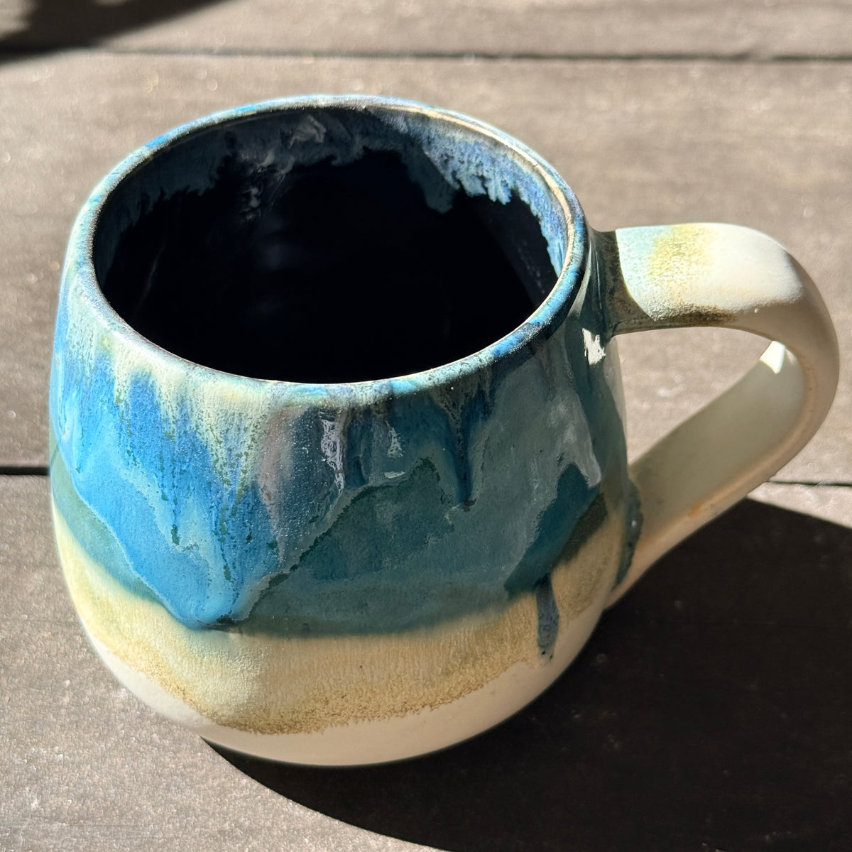Handmade 16oz Stoneware Mug - Norse Blue