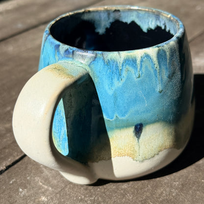 Handmade 16oz Stoneware Mug - Norse Blue