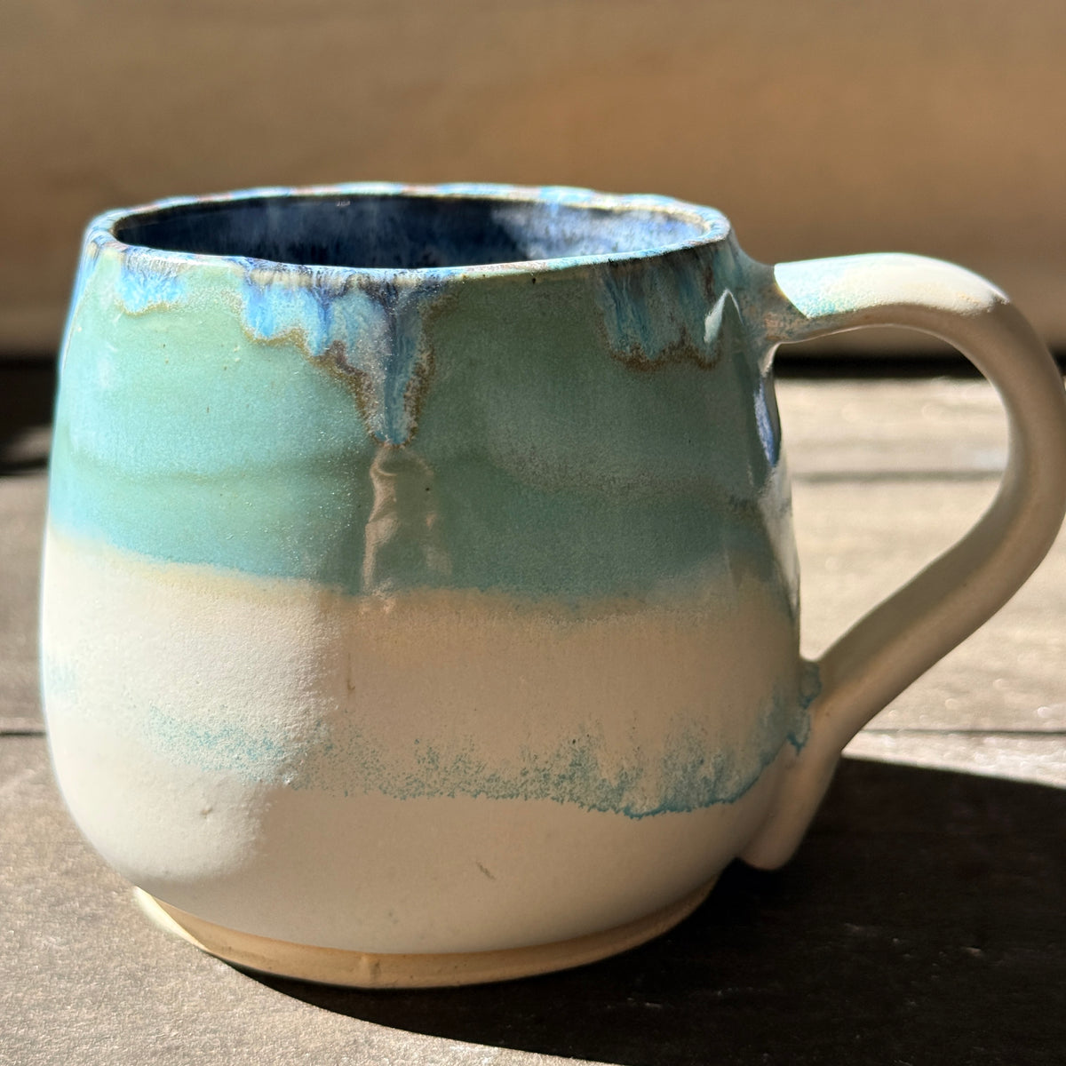 Handmade 16oz Stoneware Mug - Norse Blue