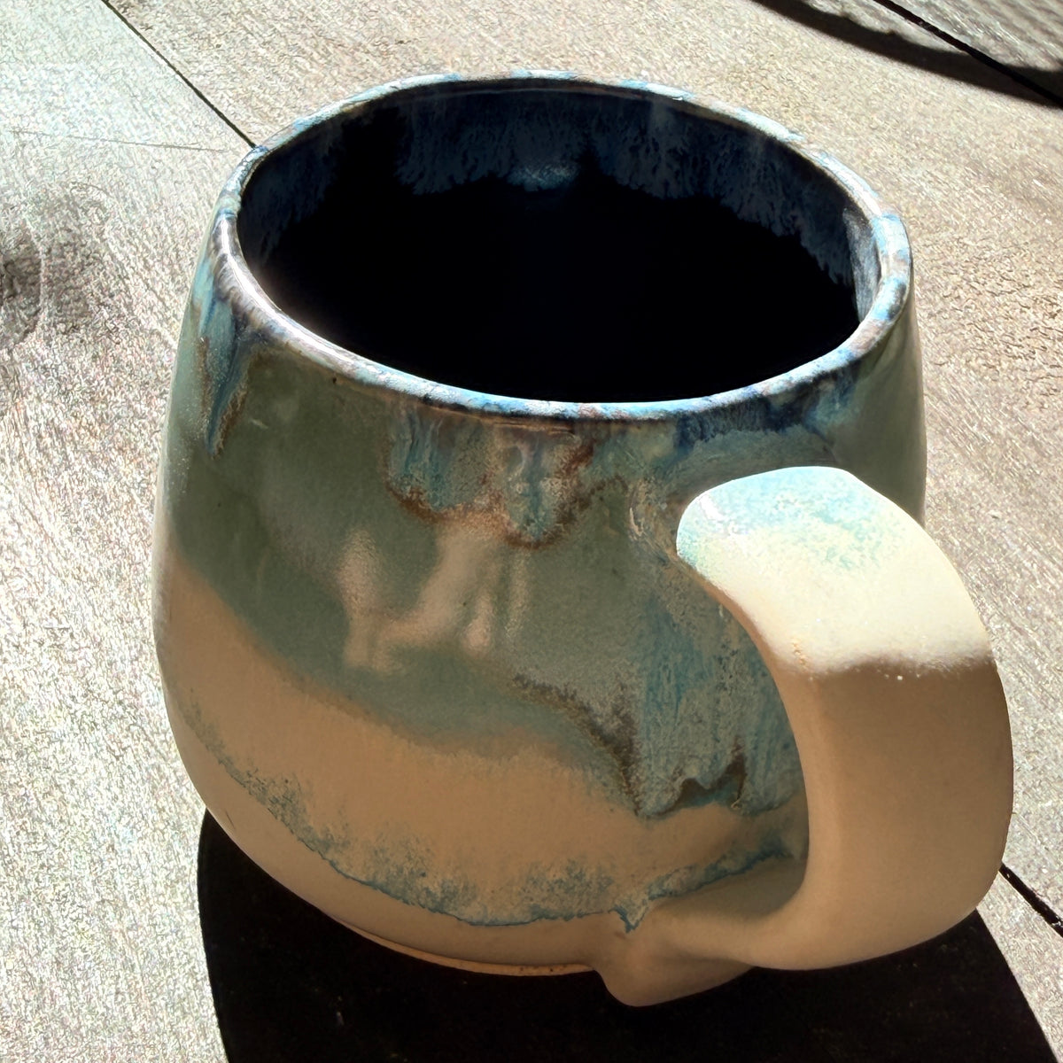 Handmade 16oz Stoneware Mug - Norse Blue