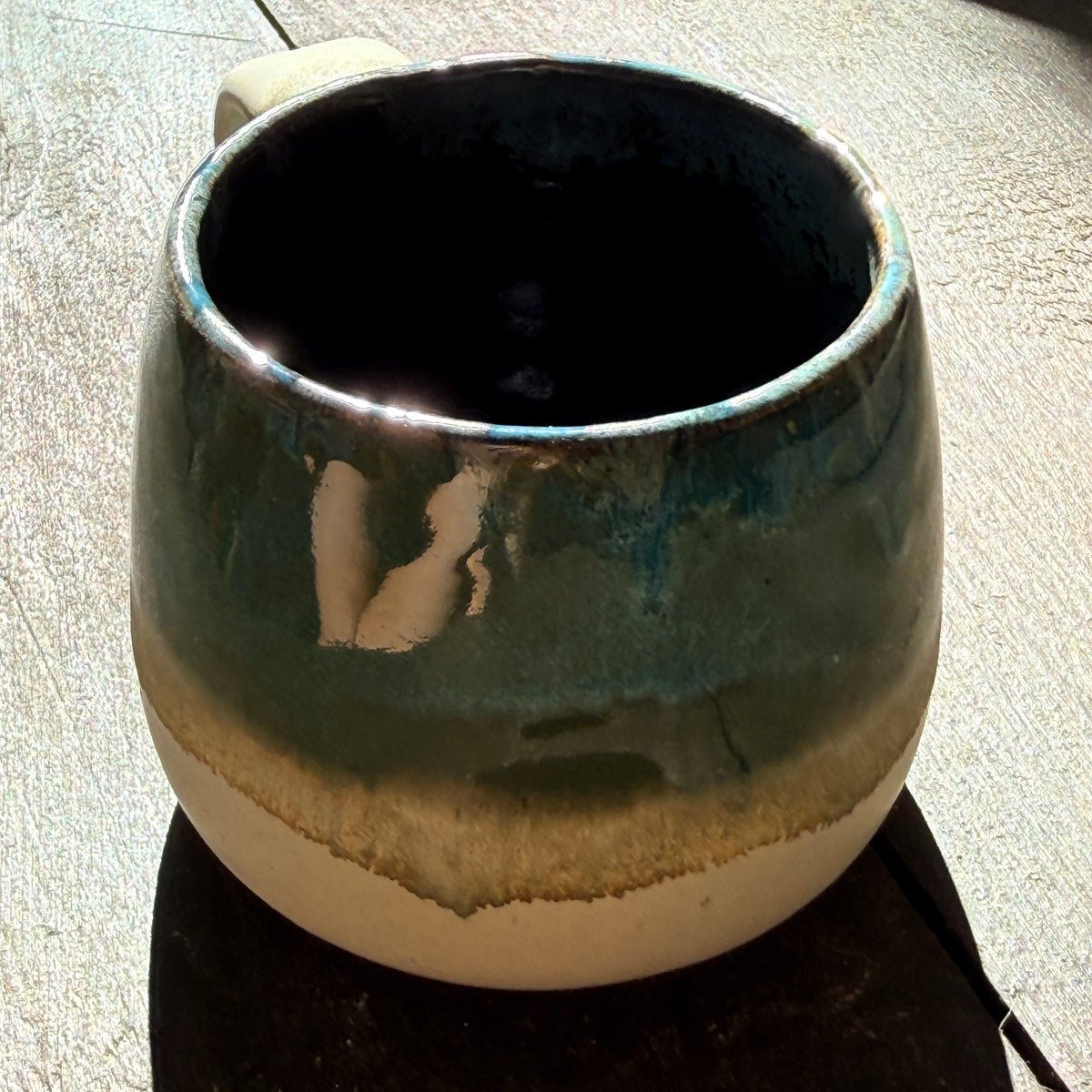 Handmade 16oz Stoneware Mug - Tropical Teal