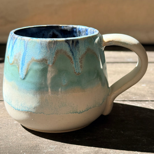 Handmade 16oz Stoneware Mug - Norse Blue