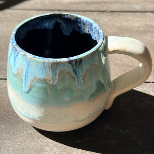 Handmade 16oz Stoneware Mug - Norse Blue