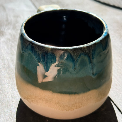 Handmade 16oz Stoneware Mug - Tropical Teal