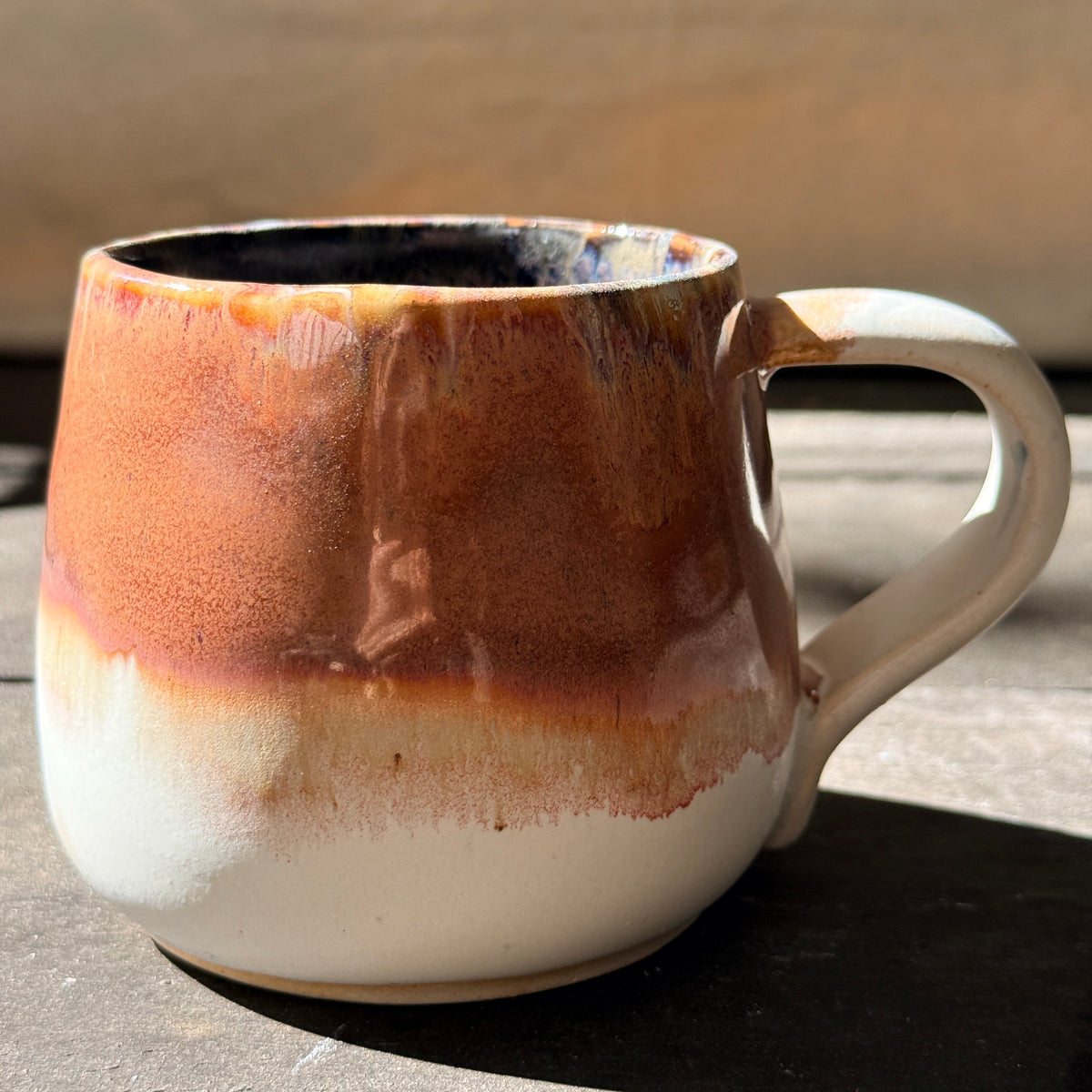 Handmade 16oz Stoneware Mug - Speckled Plum