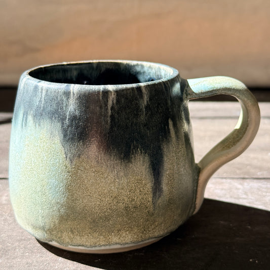 Handmade 16oz Stoneware Mug - Tropical Teal