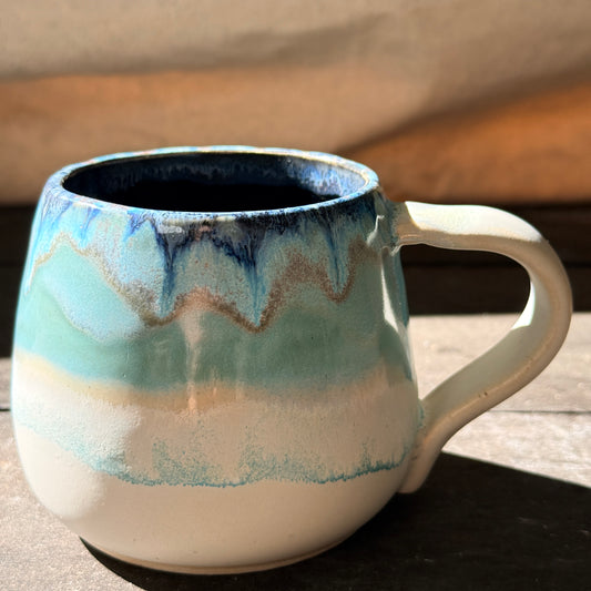 Handmade 16oz Stoneware Mug - Norse Blue