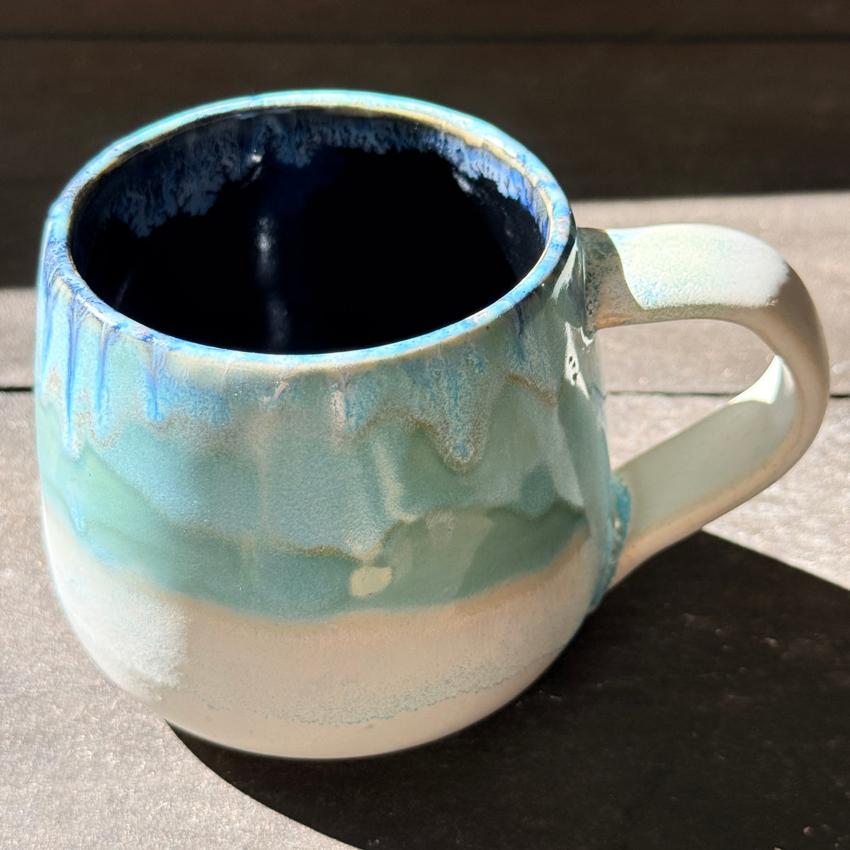 Handmade 16oz Stoneware Mug - Norse Blue