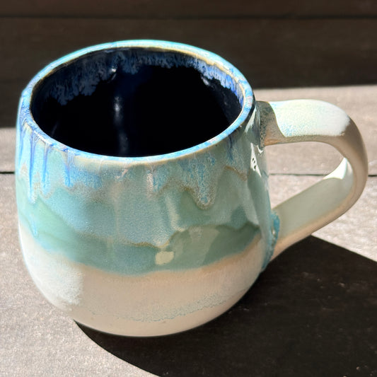 Handmade 16oz Stoneware Mug - Norse Blue