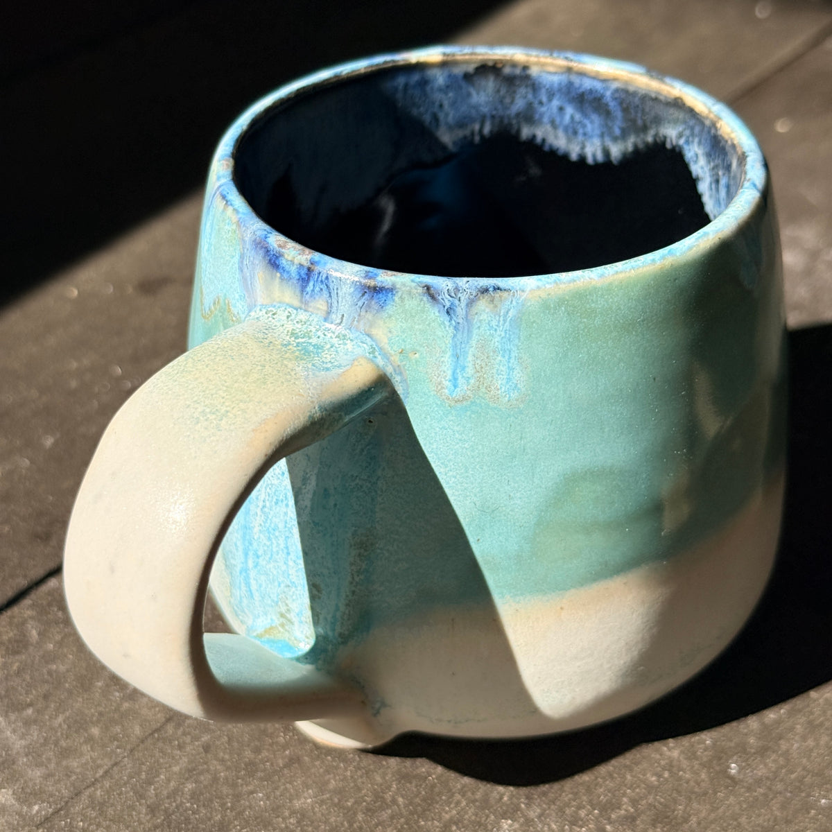 Handmade 16oz Stoneware Mug - Norse Blue