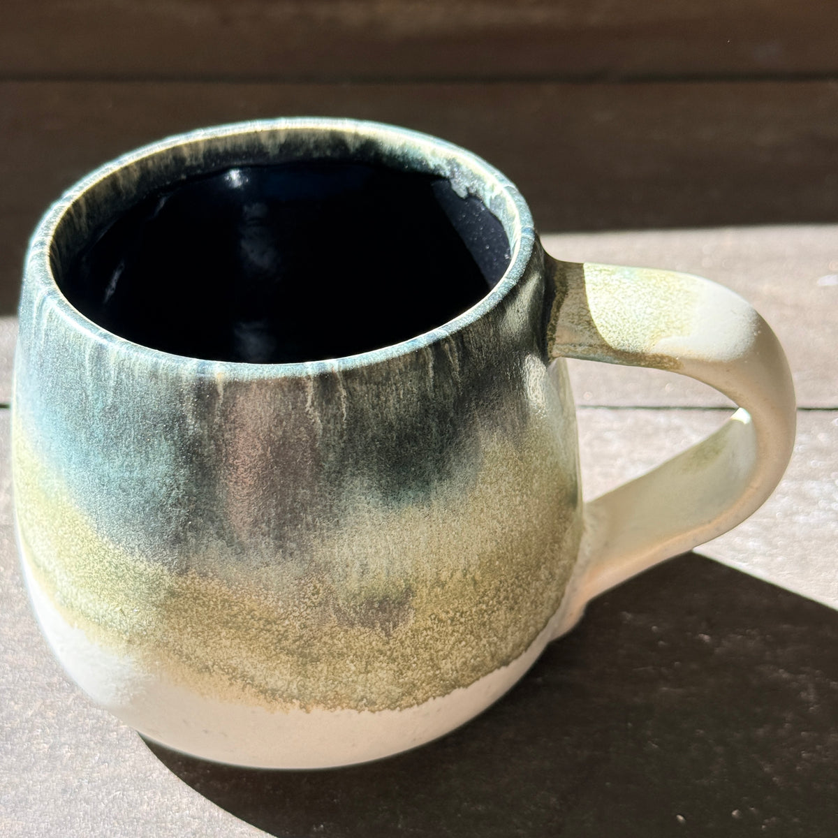 Handmade 16oz Stoneware Mug - Tropical Teal