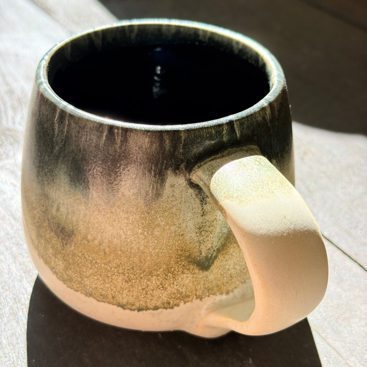 Handmade 16oz Stoneware Mug - Tropical Teal