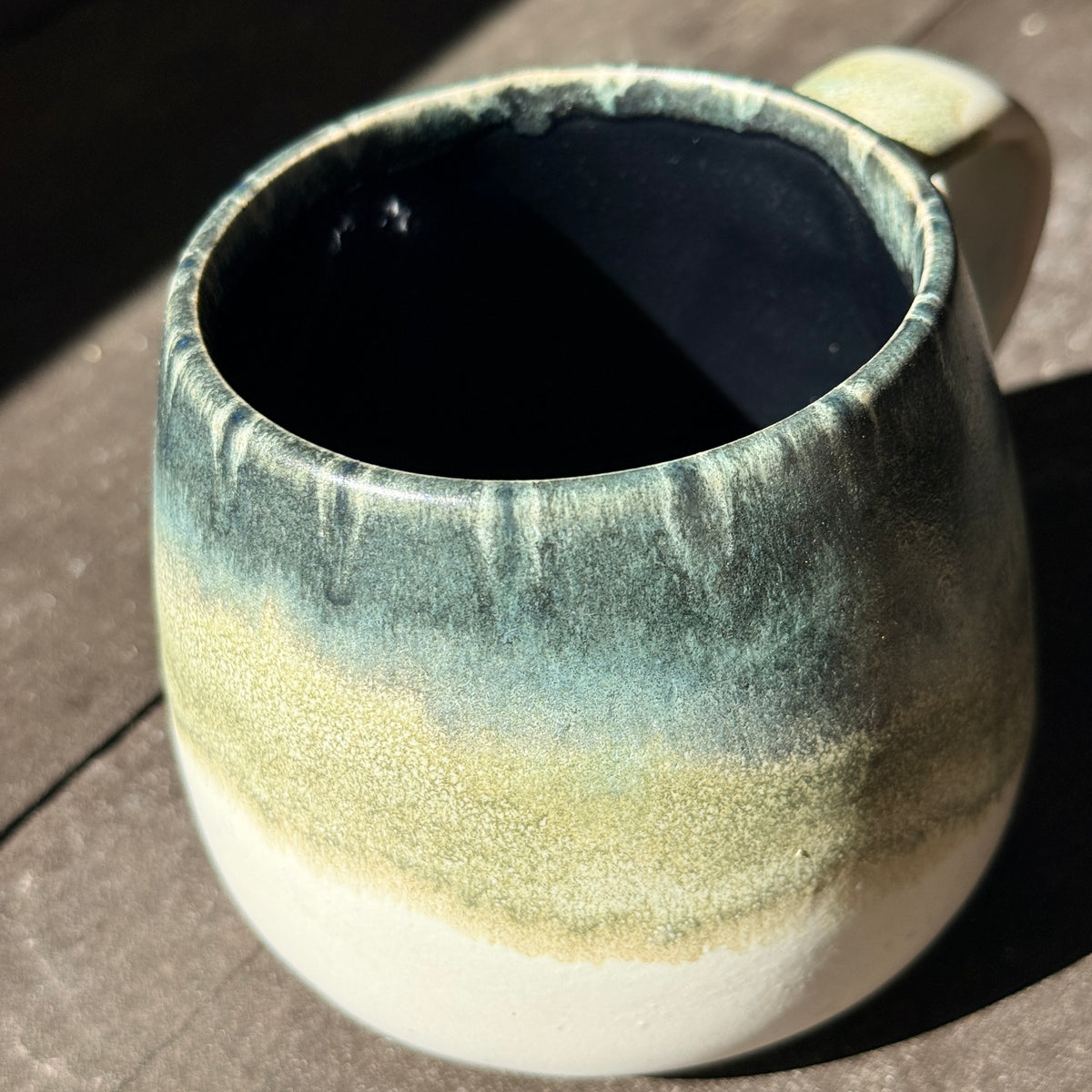 Handmade 16oz Stoneware Mug - Tropical Teal