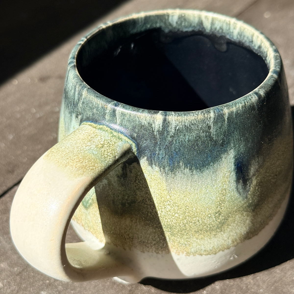 Handmade 16oz Stoneware Mug - Tropical Teal