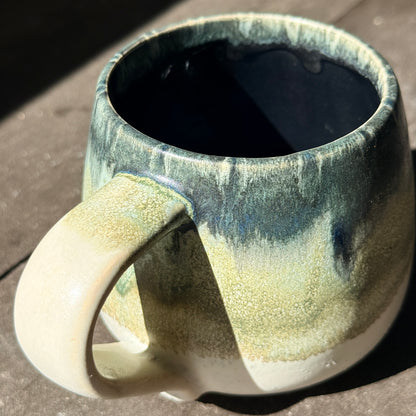 Handmade 16oz Stoneware Mug - Tropical Teal