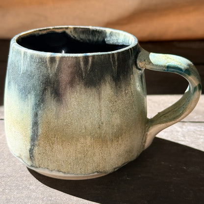 Handmade 16oz Stoneware Mug - Tropical Teal