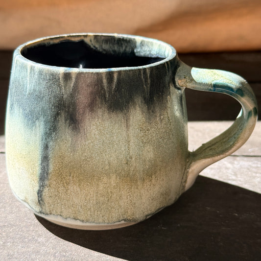 Handmade 16oz Stoneware Mug - Tropical Teal