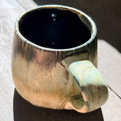 Handmade 16oz Stoneware Mug - Tropical Teal