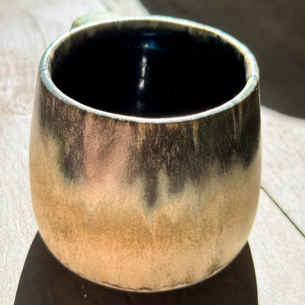 Handmade 16oz Stoneware Mug - Tropical Teal
