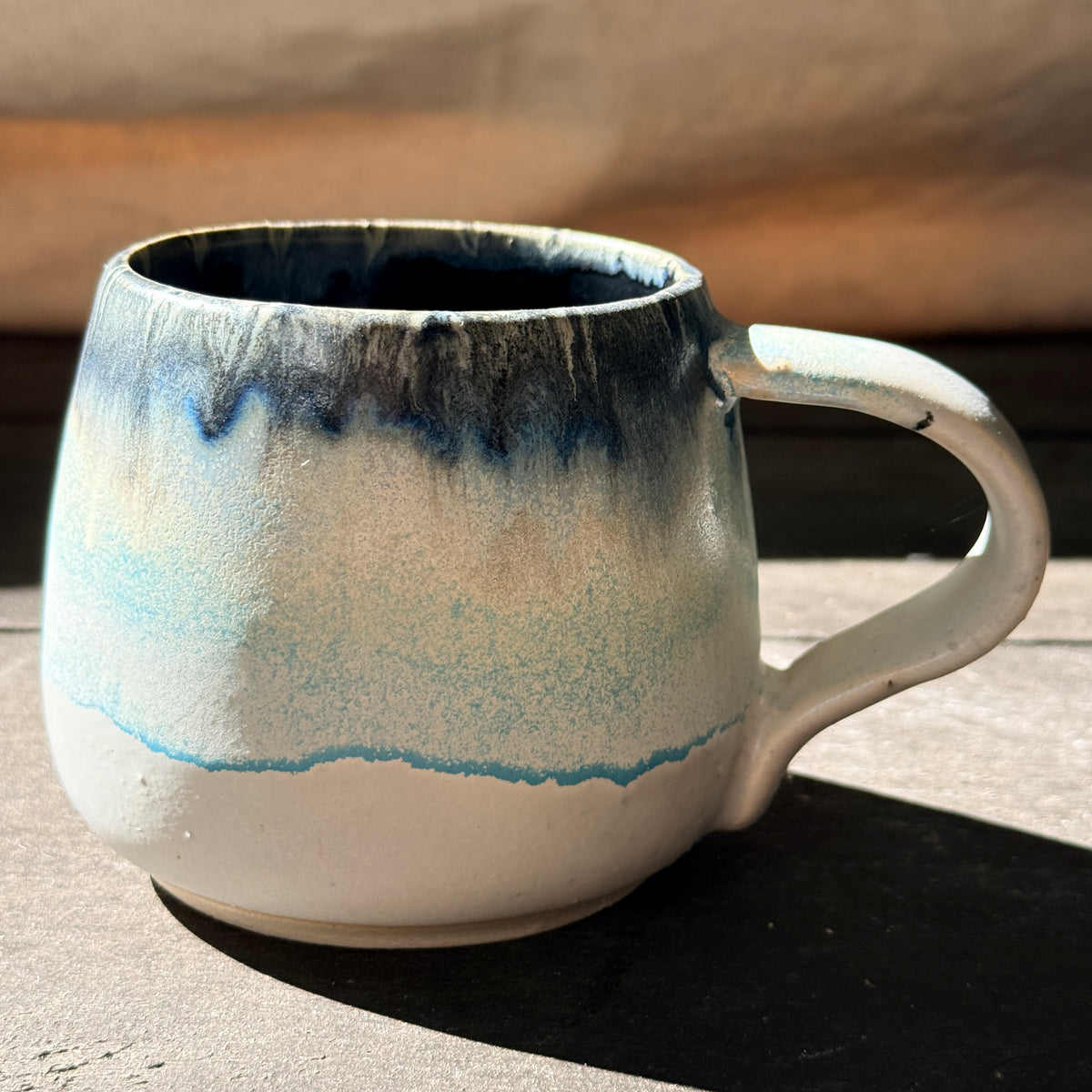Handmade 16oz Stoneware Mug - Norse Blue