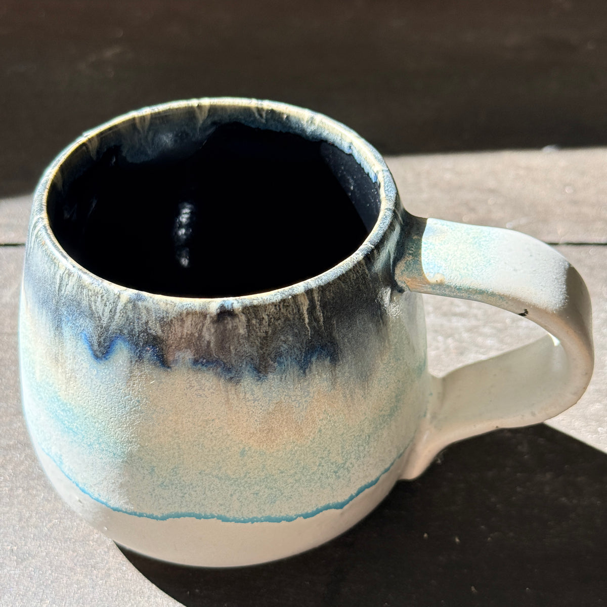 Handmade 16oz Stoneware Mug - Norse Blue