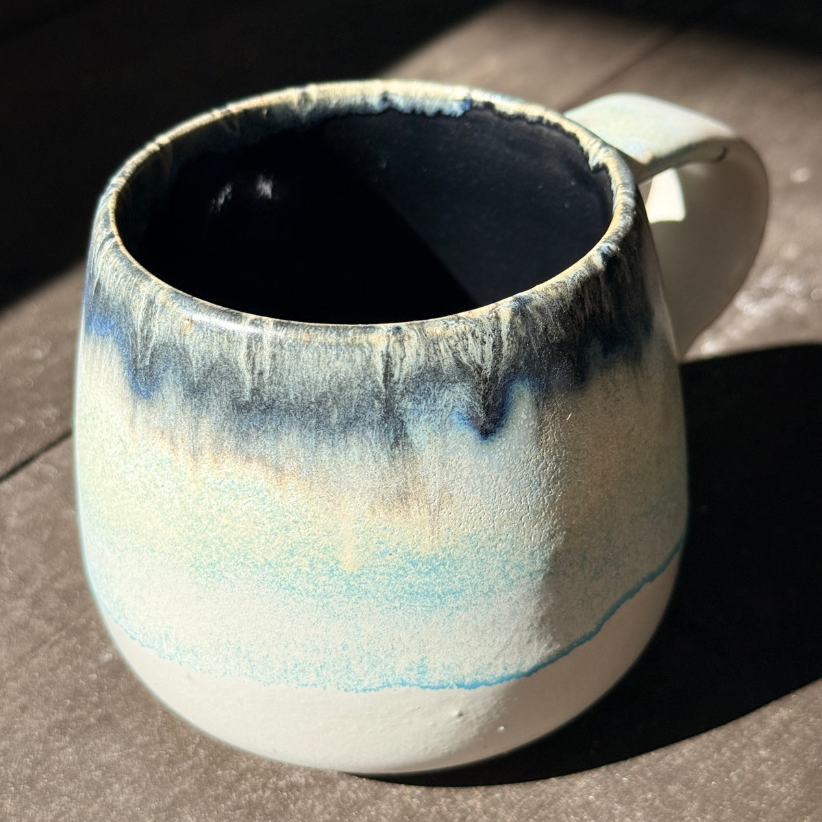Handmade 16oz Stoneware Mug - Norse Blue