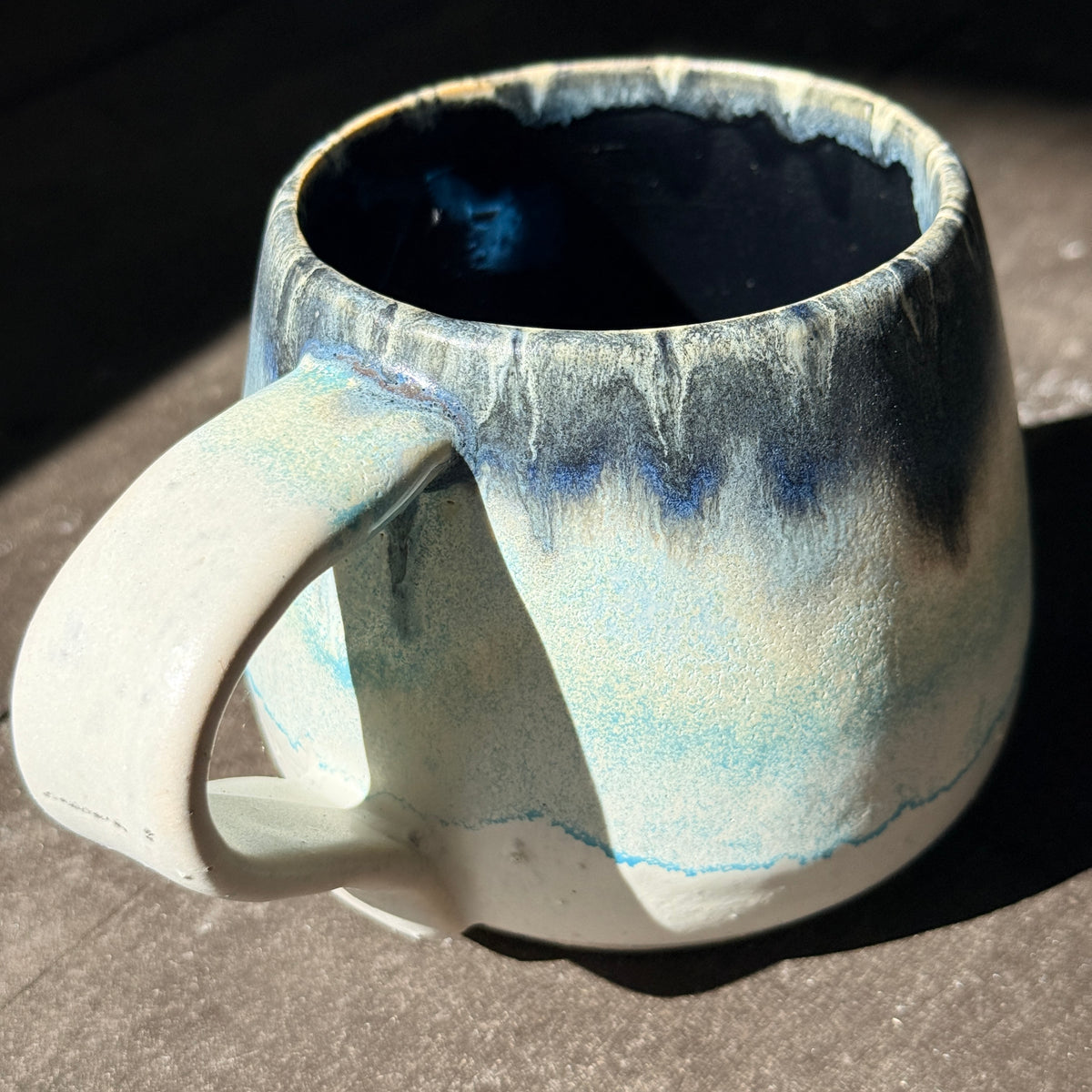 Handmade 16oz Stoneware Mug - Norse Blue