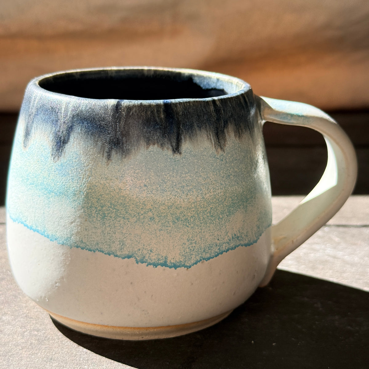 Handmade 16oz Stoneware Mug - Norse Blue
