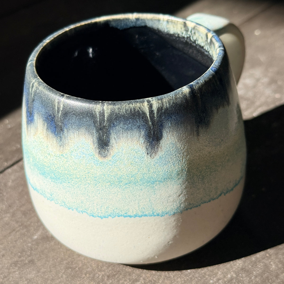 Handmade 16oz Stoneware Mug - Norse Blue
