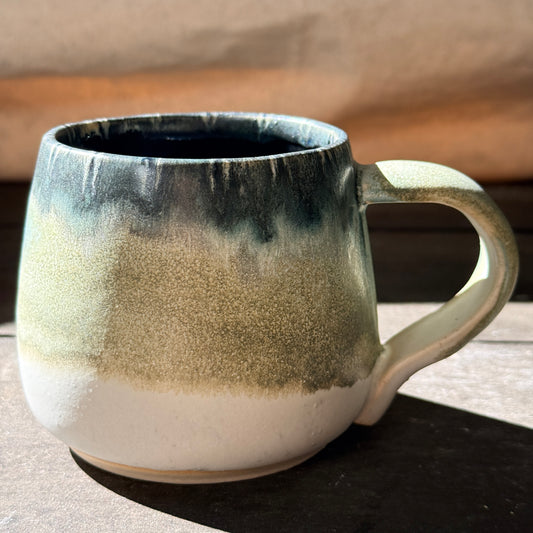 Handmade 16oz Stoneware Mug - Tropical Teal