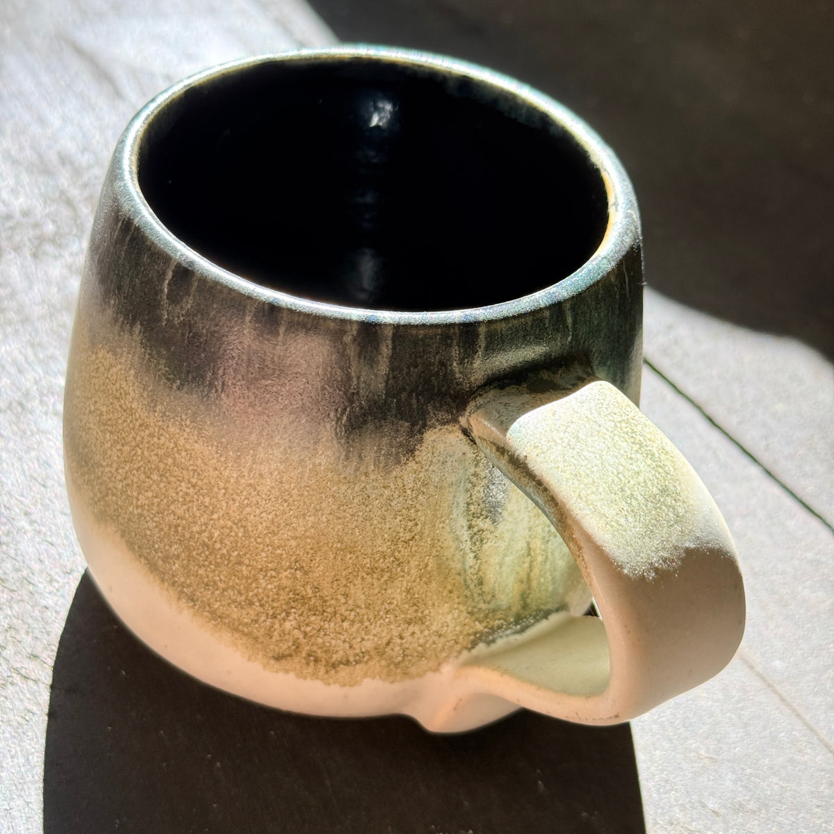 Handmade 16oz Stoneware Mug - Tropical Teal