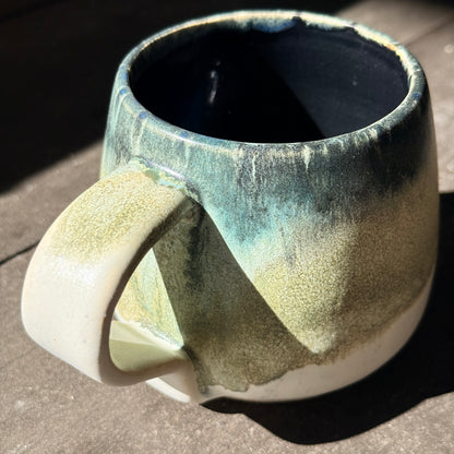 Handmade 16oz Stoneware Mug - Tropical Teal