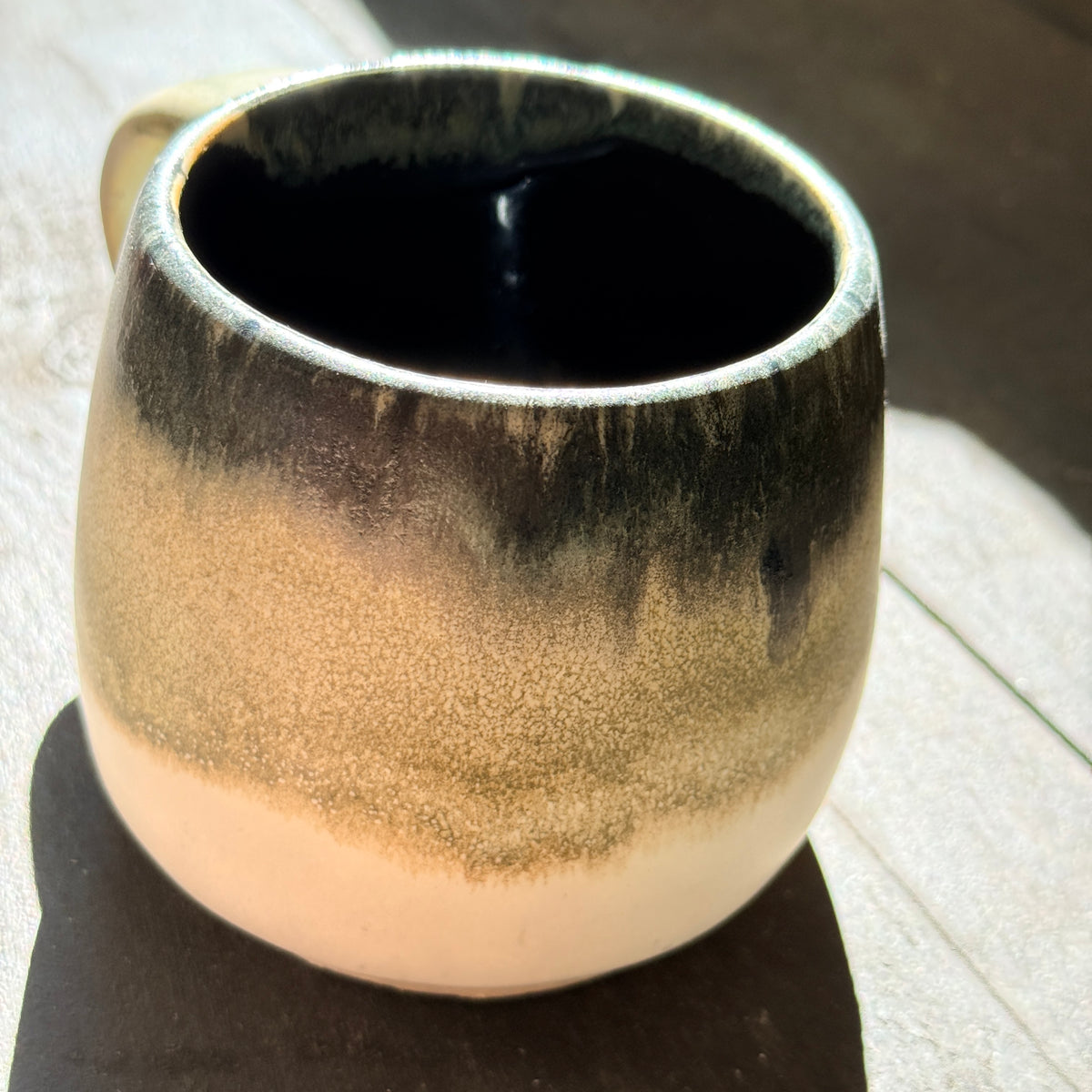 Handmade 16oz Stoneware Mug - Tropical Teal