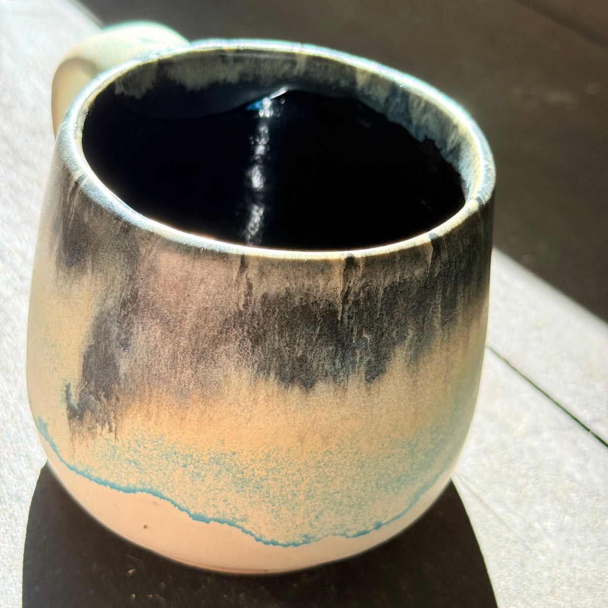 Handmade 16oz Stoneware Mug - Norse Blue