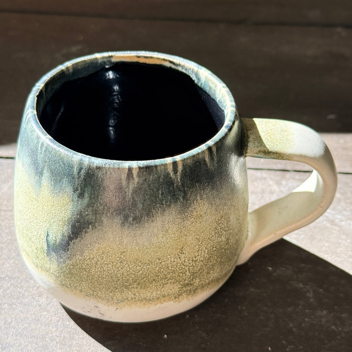 Handmade 16oz Stoneware Mug - Tropical Teal