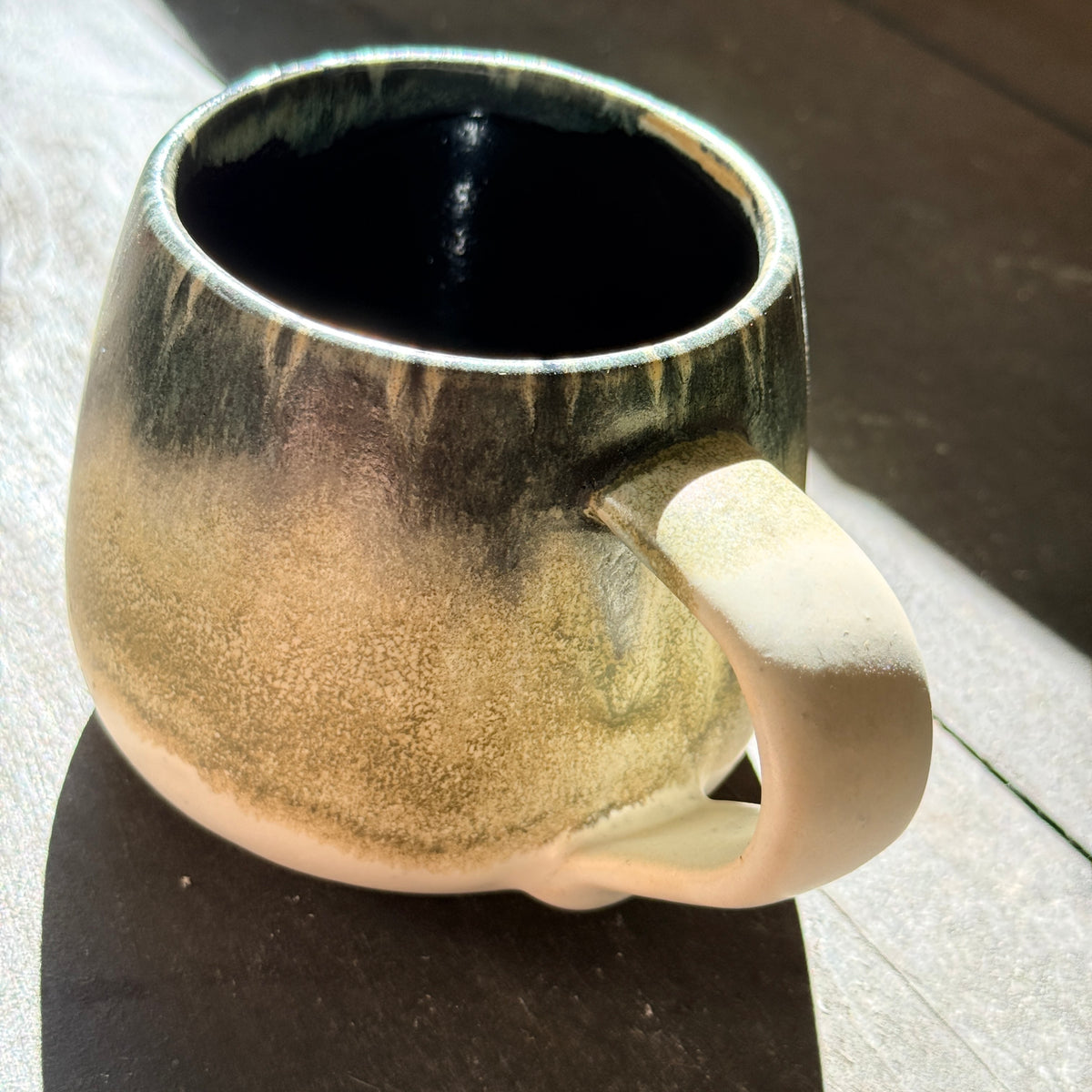 Handmade 16oz Stoneware Mug - Tropical Teal