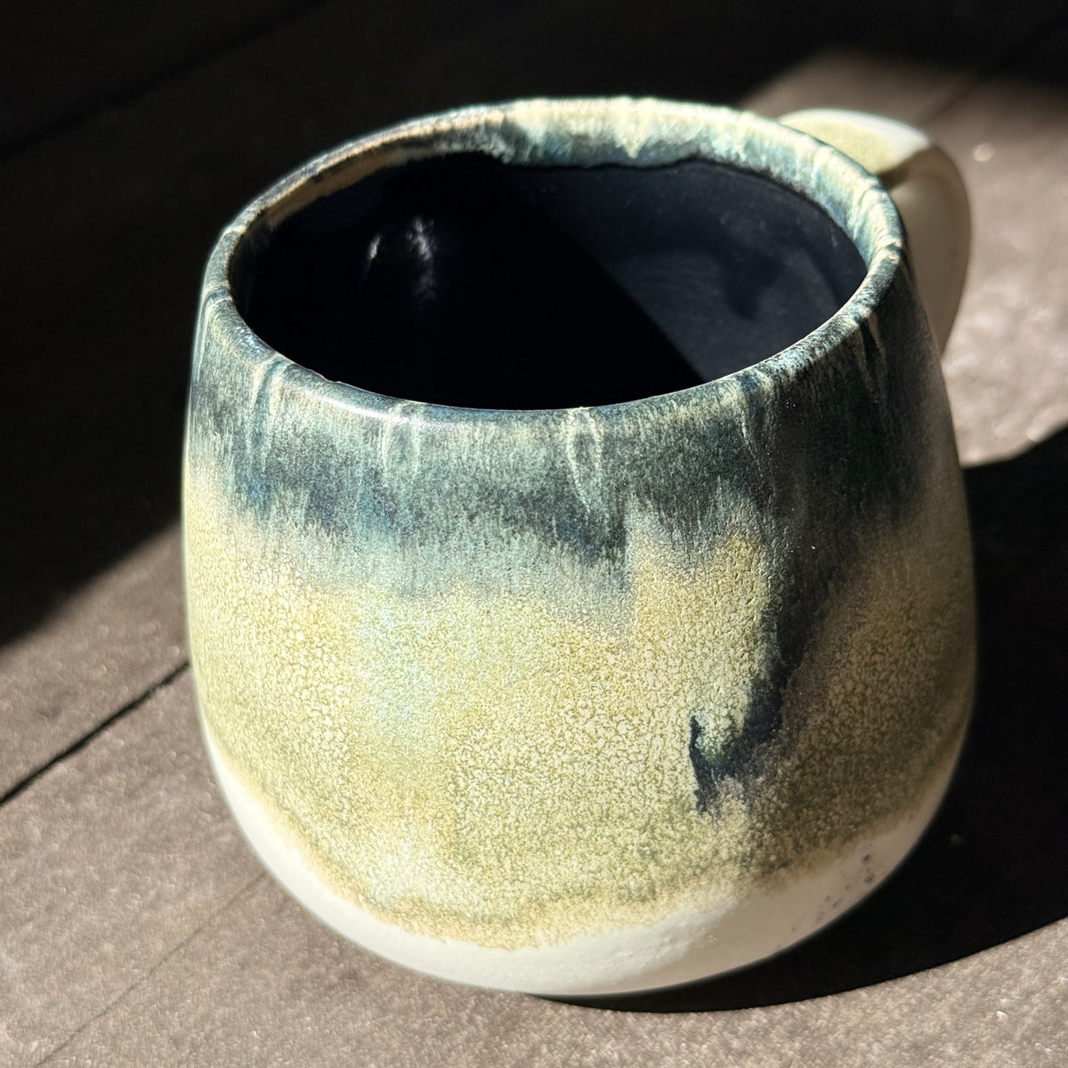 Handmade 16oz Stoneware Mug - Tropical Teal